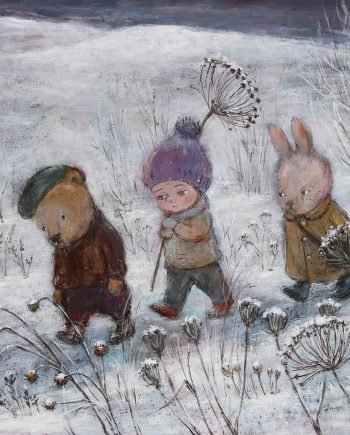 ბარათი "თოვლიანი ბილიკები"